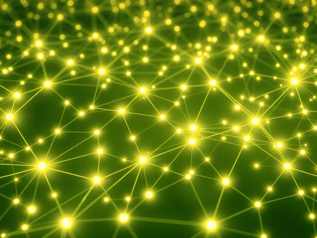 A highly detailed conceptual visualization of a neural netwo